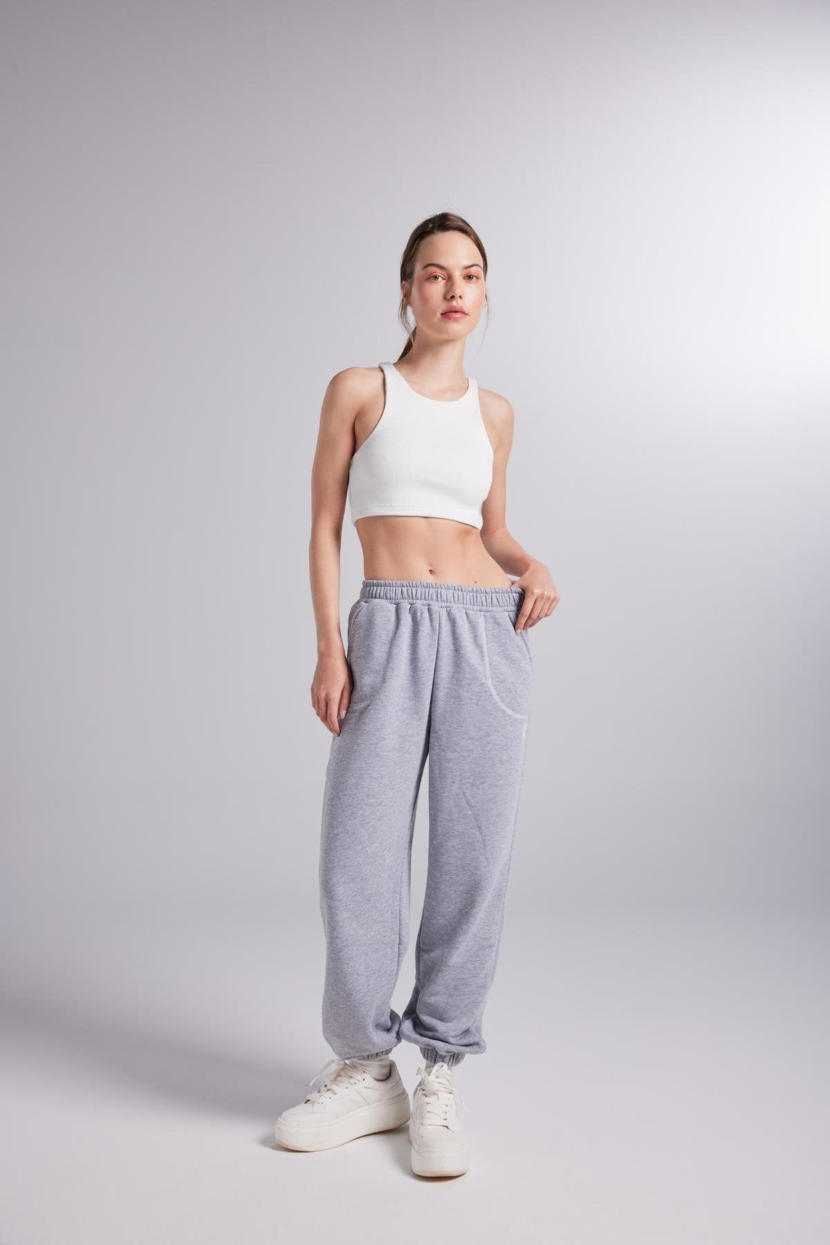 Logolu Atletli Rhode Büstiyer Gri