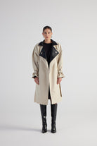 Maxi Boy Kemerli Cloak Trenchkot Bej