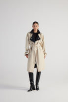 Maxi Boy Kemerli Cloak Trenchkot Bej