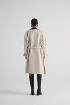 Maxi Boy Kemerli Cloak Trenchkot Bej