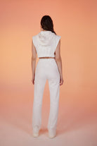 Paça Çıtçıtlı 3 İpli Jura Eşofman Altı Beyaz