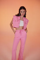 Paça Çıtçıtlı 3 İpli Jura Eşofman Altı Pembe