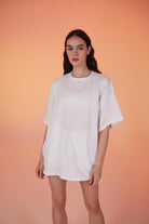 Pamuklu Unisex Oversize Lure Tshirt Beyaz
