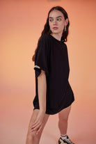 Pamuklu Unisex Oversize Lure Tshirt Siyah