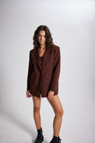 Panky Blazer Ceket Kahve