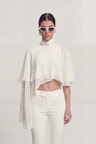 Pelerin Model Bena Bluz Beyaz