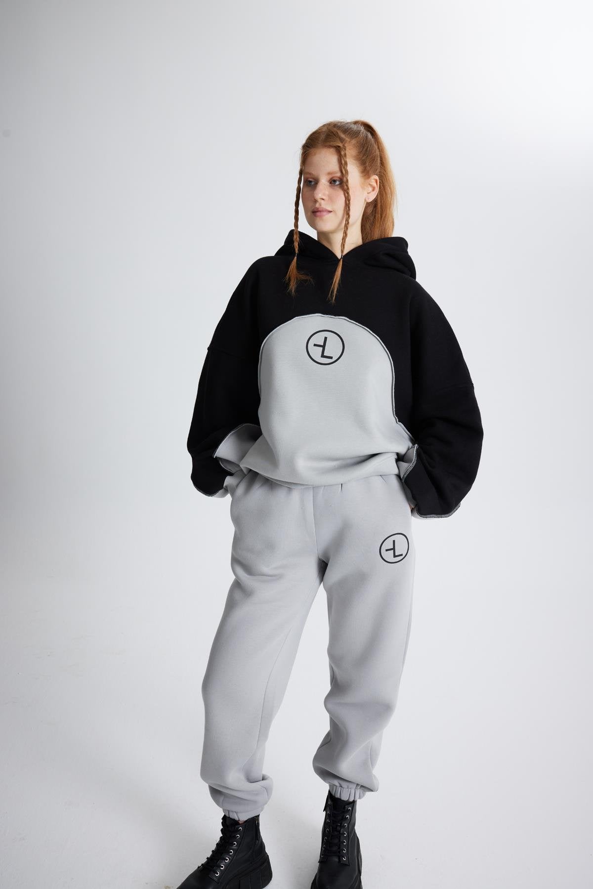 Şardonlu 3 İplik Kumaş Revenge Eşofman Altı Gri