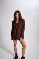 Panky Blazer Ceket Kahve