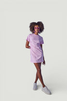 Holly Lolly-Wex T-Shirt Elbise, Pembe-Elbise-4-Milagron.com