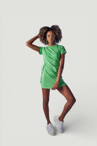 Holly Lolly-Wex T-Shirt Elbise, Yeşil-Elbise-4-Milagron.com