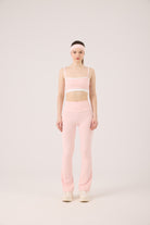 Yüksek Bel Flare Fabiola Tayt Pantolon Pembe