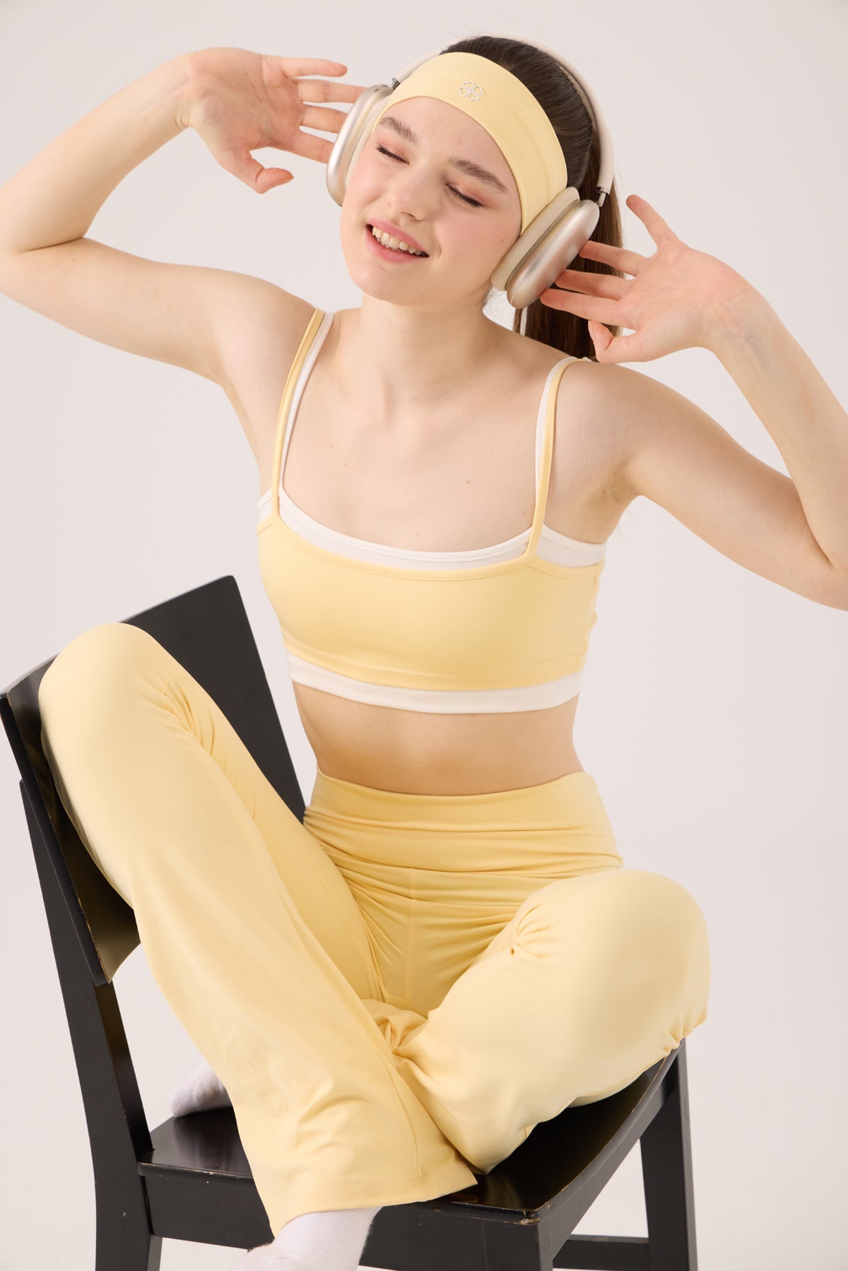 Yüksek Bel Flare Fabiola Tayt Pantolon Sarı