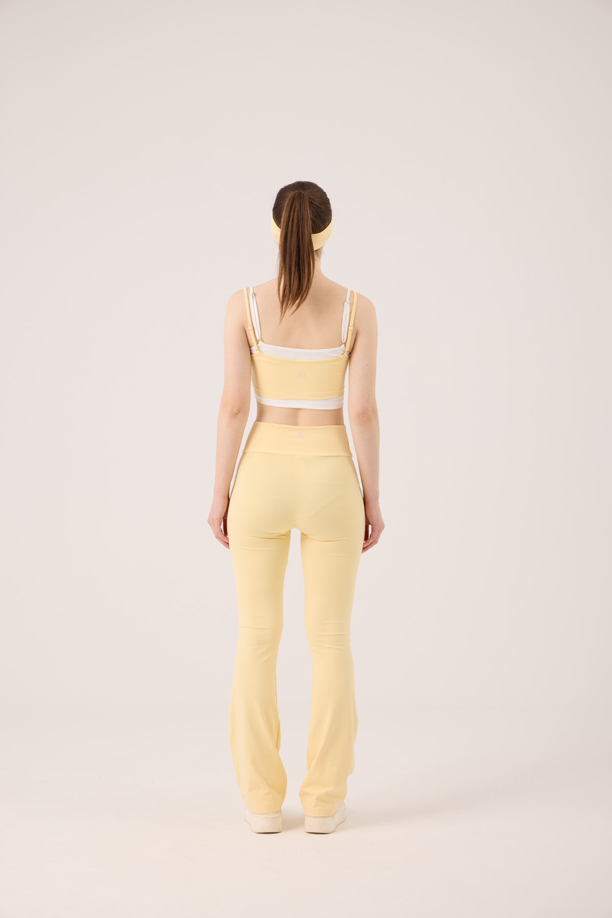 Yüksek Bel Flare Fabiola Tayt Pantolon Sarı