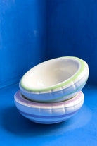 Home Studyo-Strıpes 'Lısa'-Lavender-Tabak & Kase-1-Milagron.com