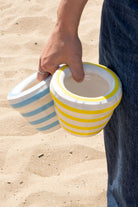 Home Studyo-Stripes 'Louis'- Lemon-Dekoratif Saksı-1-Milagron.com