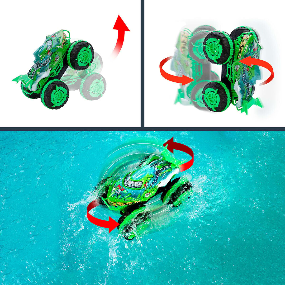 Jmm76 Hot Wheels Monster Trucks 1:15 Mutant Kaosu Arazi Aracı Great Bite Rc