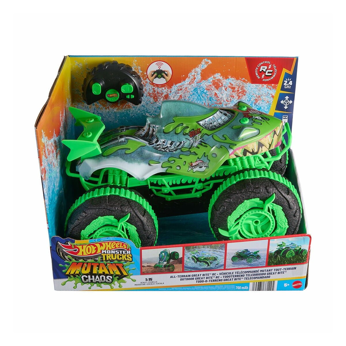 Jmm76 Hot Wheels Monster Trucks 1:15 Mutant Kaosu Arazi Aracı Great Bite Rc