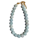 House Of Marne-Matte Aquamarine Choker-Kolye-1-Milagron.com