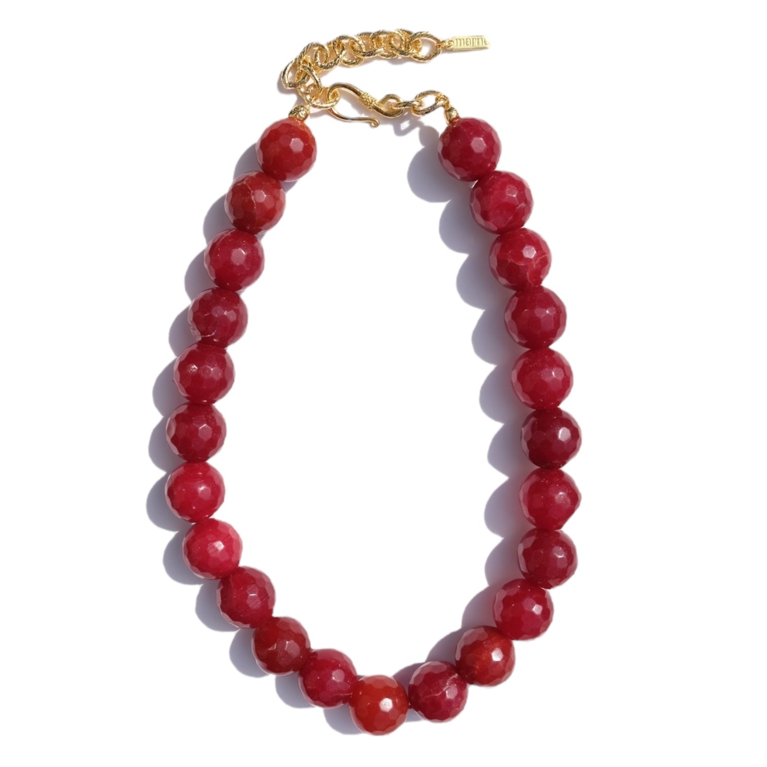 House Of Marne-Red Agate Choker-Kolye-1-Milagron.com