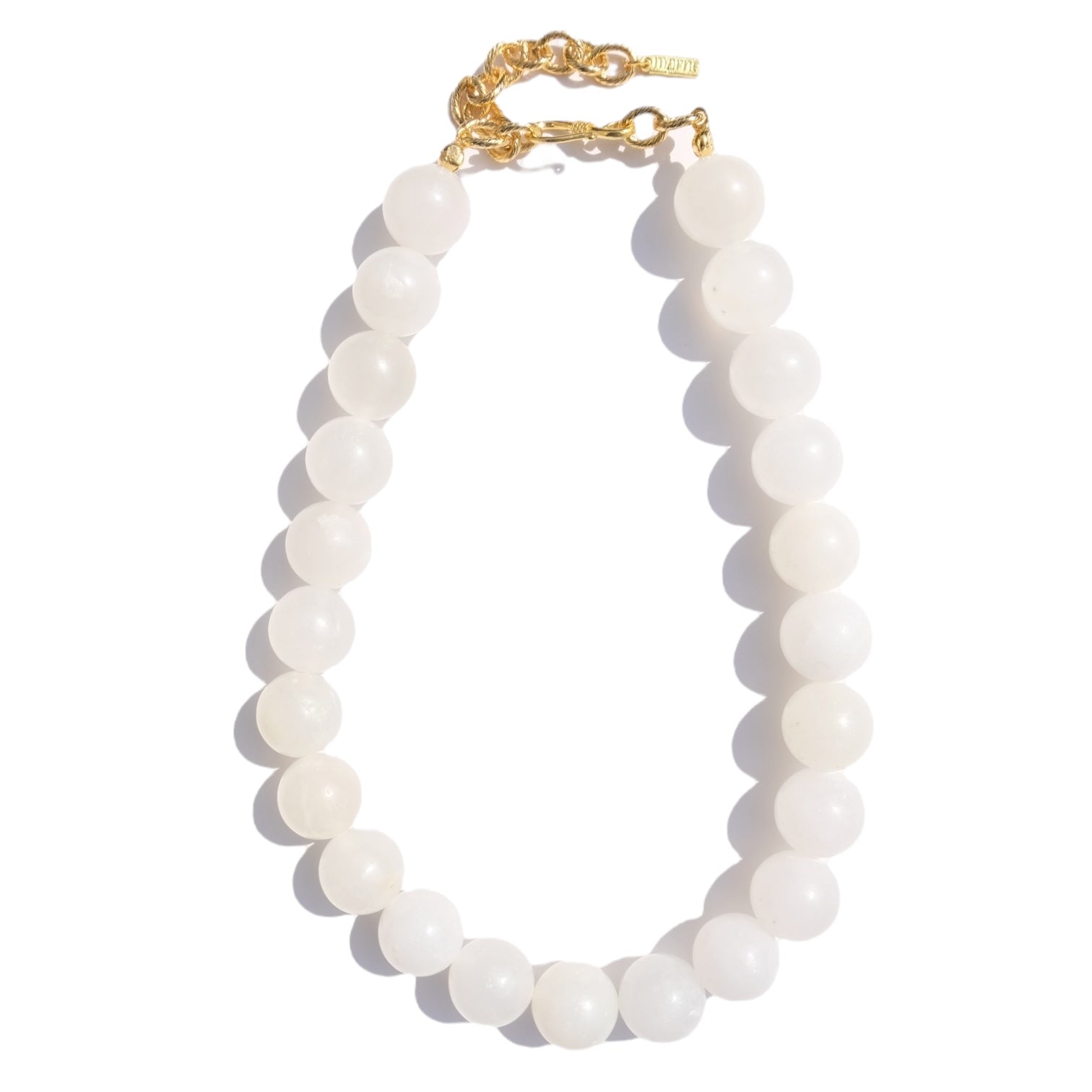 House Of Marne-White Onyx Choker-Kolye-1-Milagron.com
