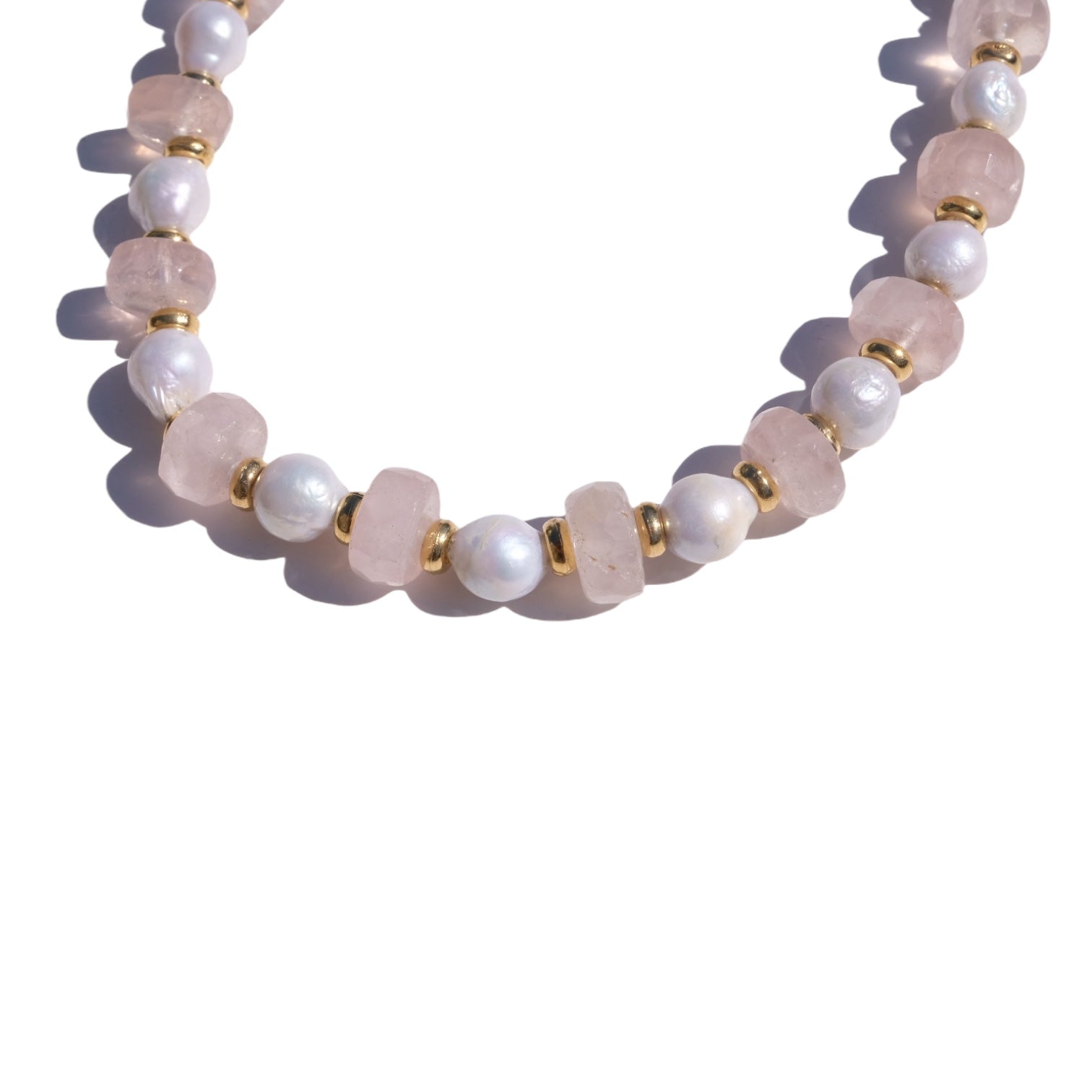 House Of Marne-Yareia Rose Quartz-Kolye-2-Milagron.com