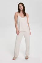 House Of Silk-Aria Extra Yumuşak Viskon Pijama Takımı Bej-Pijama Takımı-1-Milagron.com