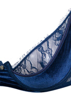 House Of Silk-Idylle Kadife Sütyen Gece Mavisi-Sütyen-5-Milagron.com