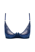 House Of Silk-Idylle Kadife Sütyen Gece Mavisi-Sütyen-6-Milagron.com