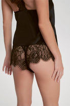 House Of Silk-İpek Peek A Boo Askılı Şort Takım Siyah-Pijama Takımı-8-Milagron.com