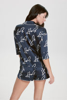 House Of Silk-İpek Rochelle Şort Pijama Takımı Antrasit-Pijama Takımı-1-Milagron.com