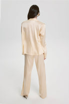 House Of Silk-Kişiselleştirilebilir İpek Florence Pijama Takımı Vanilya-Pijama Takımı-3-Milagron.com