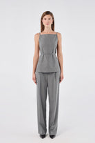 House of IKA-Askılı Sırtı Açık Bluz-Top-4-Milagron.com