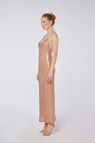 House of IKA-Çapraz Sırt Askılı Payet Elbise-Elbise-2-Milagron.com