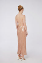 House of IKA-Çapraz Sırt Askılı Payet Elbise-Elbise-3-Milagron.com