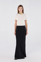 House of IKA-Dökümlü Maxi Etek-Etek-1-Milagron.com