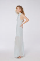 House of IKA-Drapeli Çapraz Sırt Detaylı Maxi Elbise-Elbise-2-Milagron.com