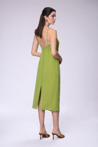 House of IKA-Drapeli Şifon Elbise-Elbise-3-Milagron.com