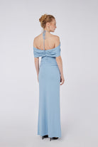 House of IKA-Omuz Detaylı Halter Yaka Elbise-Elbise-3-Milagron.com