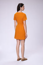 House of IKA-Önden Bağlamalı Keten Elbise-Elbise-3-Milagron.com