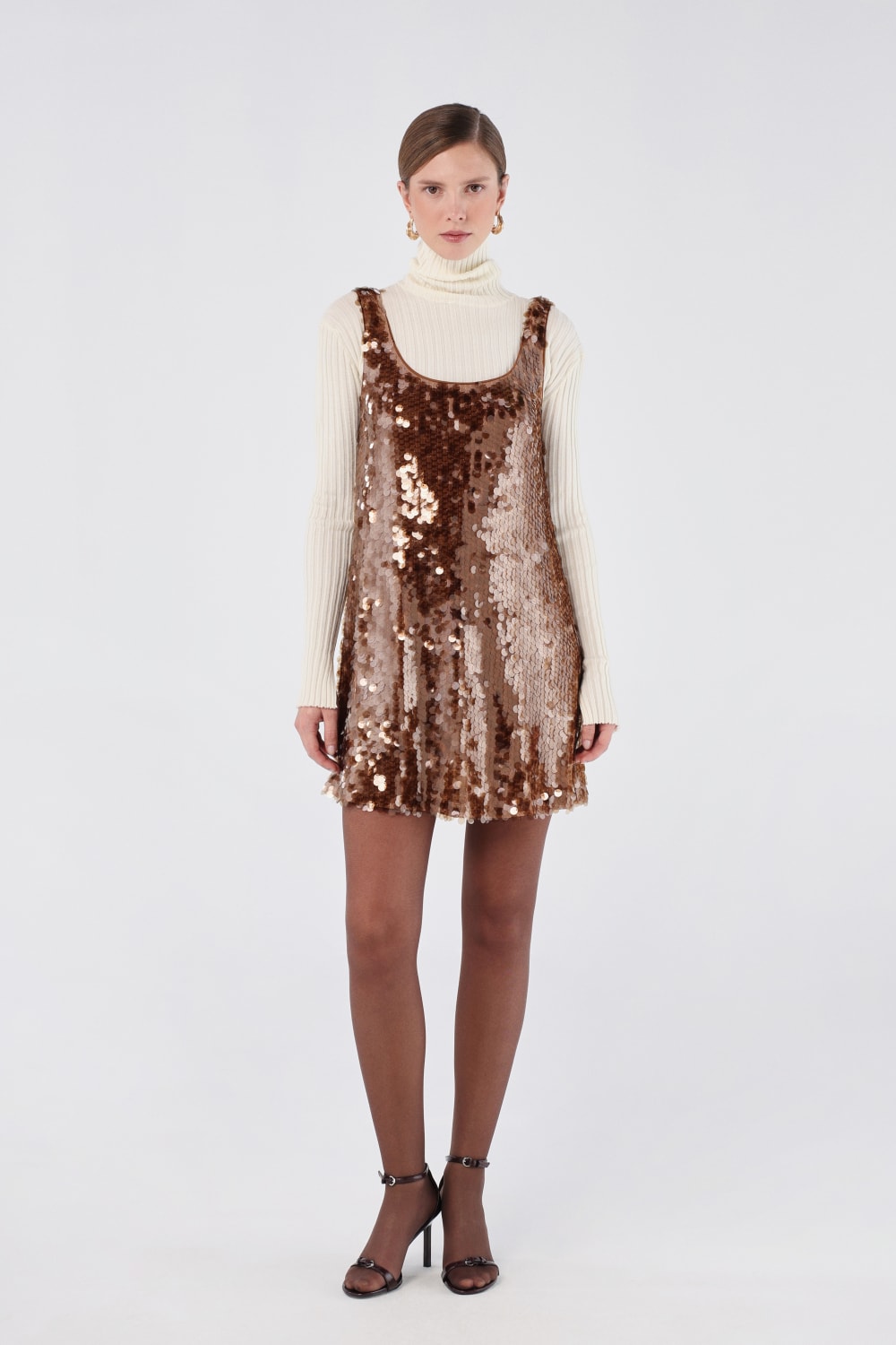 House of IKA-Payetli Mini Elbise-Elbise-1-Milagron.com