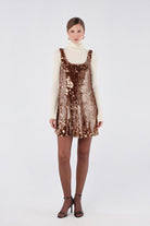 House of IKA-Payetli Mini Elbise-Elbise-1-Milagron.com