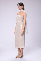 House of IKA-Payetli Straplez Elbise-Elbise-2-Milagron.com