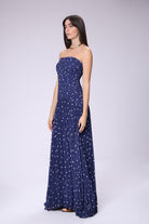 House of IKA-Puantiyeli Straplez Piliseli Elbise-Elbise-3-Milagron.com