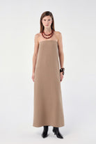 House of IKA-Straplez Maxi Elbise-Elbise-1-Milagron.com