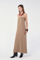 House of IKA-Straplez Maxi Elbise-Elbise-2-Milagron.com