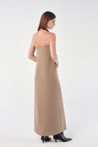 House of IKA-Straplez Maxi Elbise-Elbise-3-Milagron.com