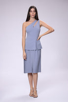 House of IKA-Tek Omuz Piliseli Elbise-Elbise-2-Milagron.com