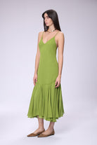 House of IKA-Volanlı Şifon Elbise-Elbise-3-Milagron.com