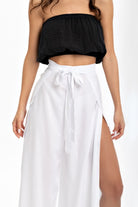 Husufi-Freeside Beyaz Yırtmaçlı Şalvar Pantolon-Pantolon-4-Milagron.com