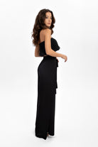 Husufi-Freeside Siyah Yırtmaçlı Şalvar Pantolon-Pantolon-3-Milagron.com